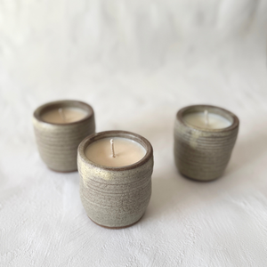 Hand Thrown Ceramic Candle: Palo Santo