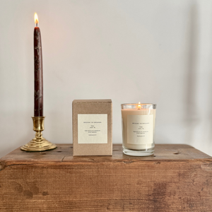 Handcrafted Scented Soy Candle: Violet, Smoke + Fig